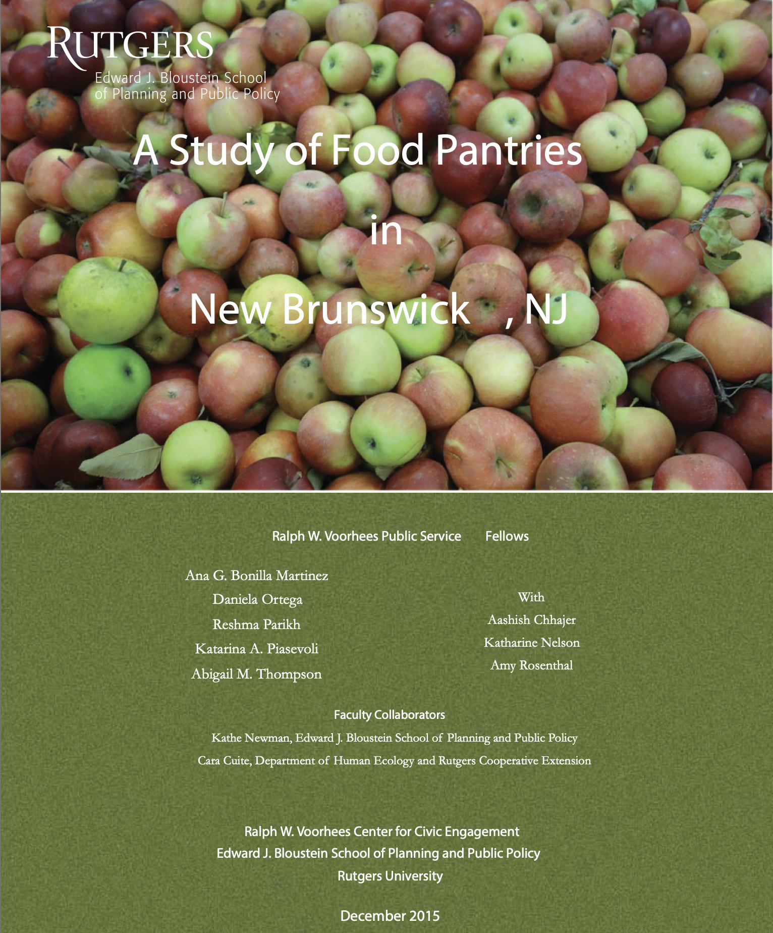 Study of Food Pantries in New Brunswick, NJ