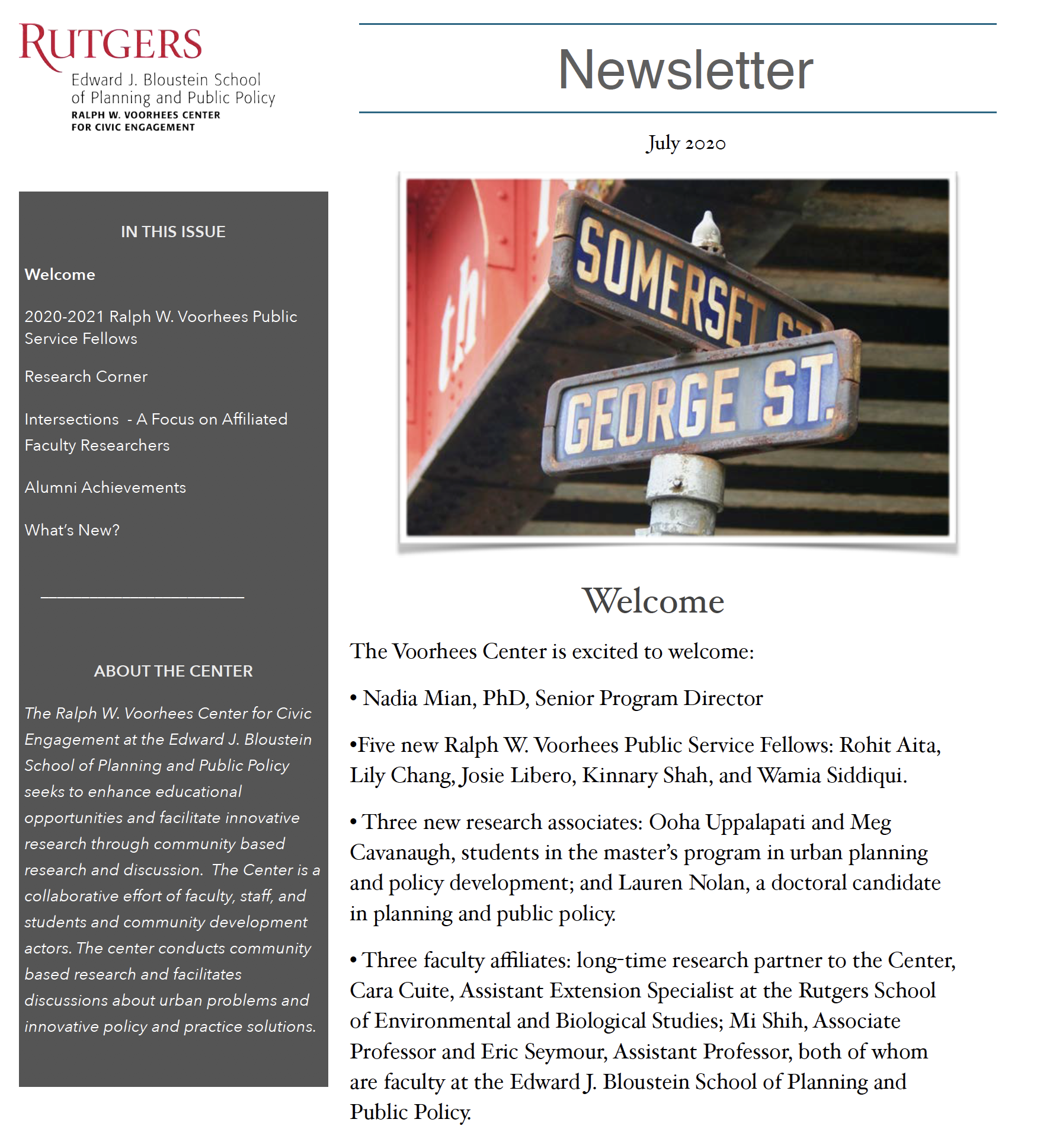 Summer 2020 Newsletter