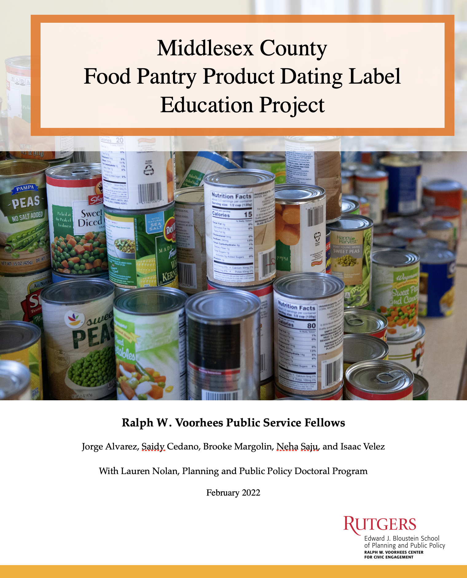 Food Pantry Product Labeling Education Project Food Pantry Product Labeling Education Project