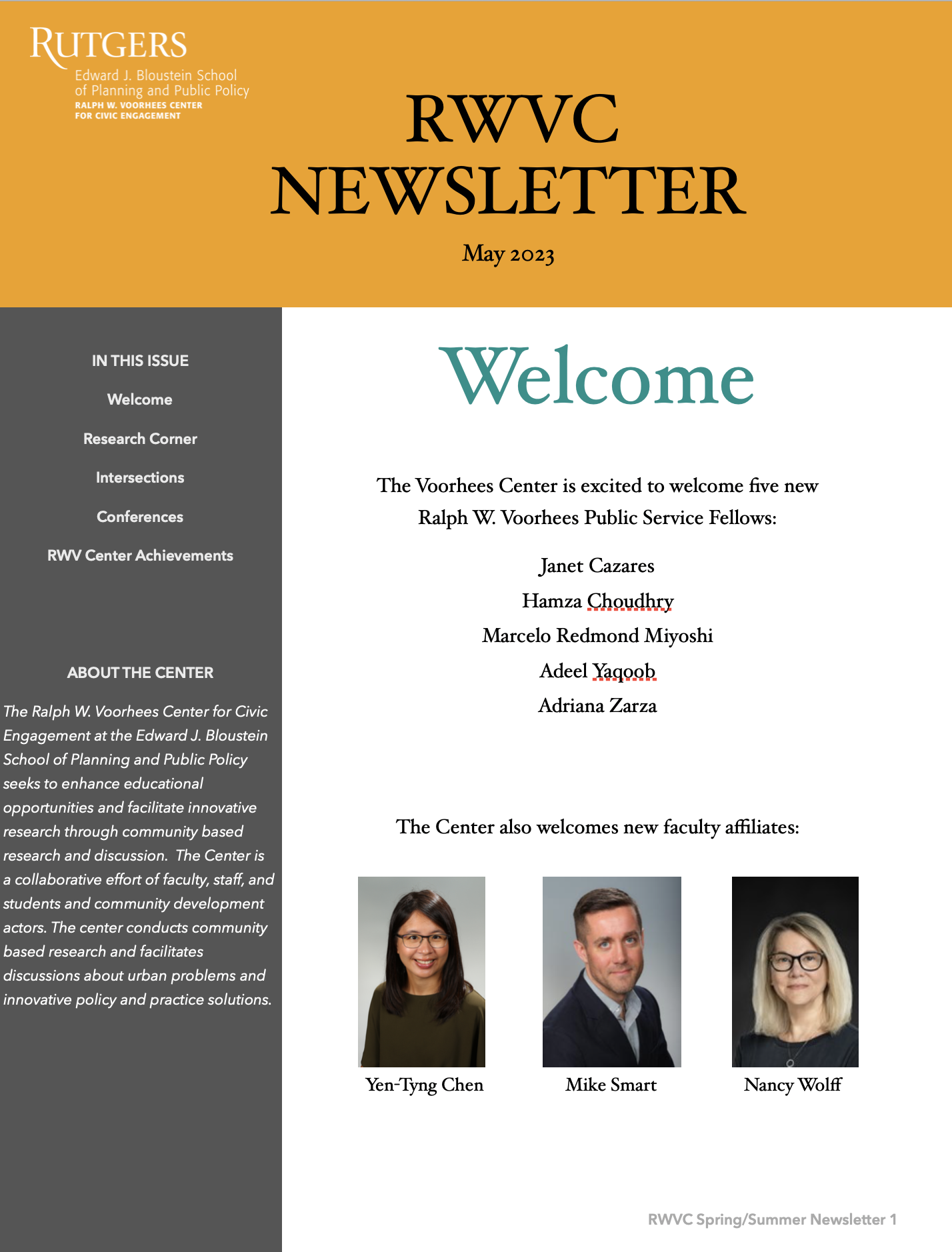 RWV Center Newsletter
