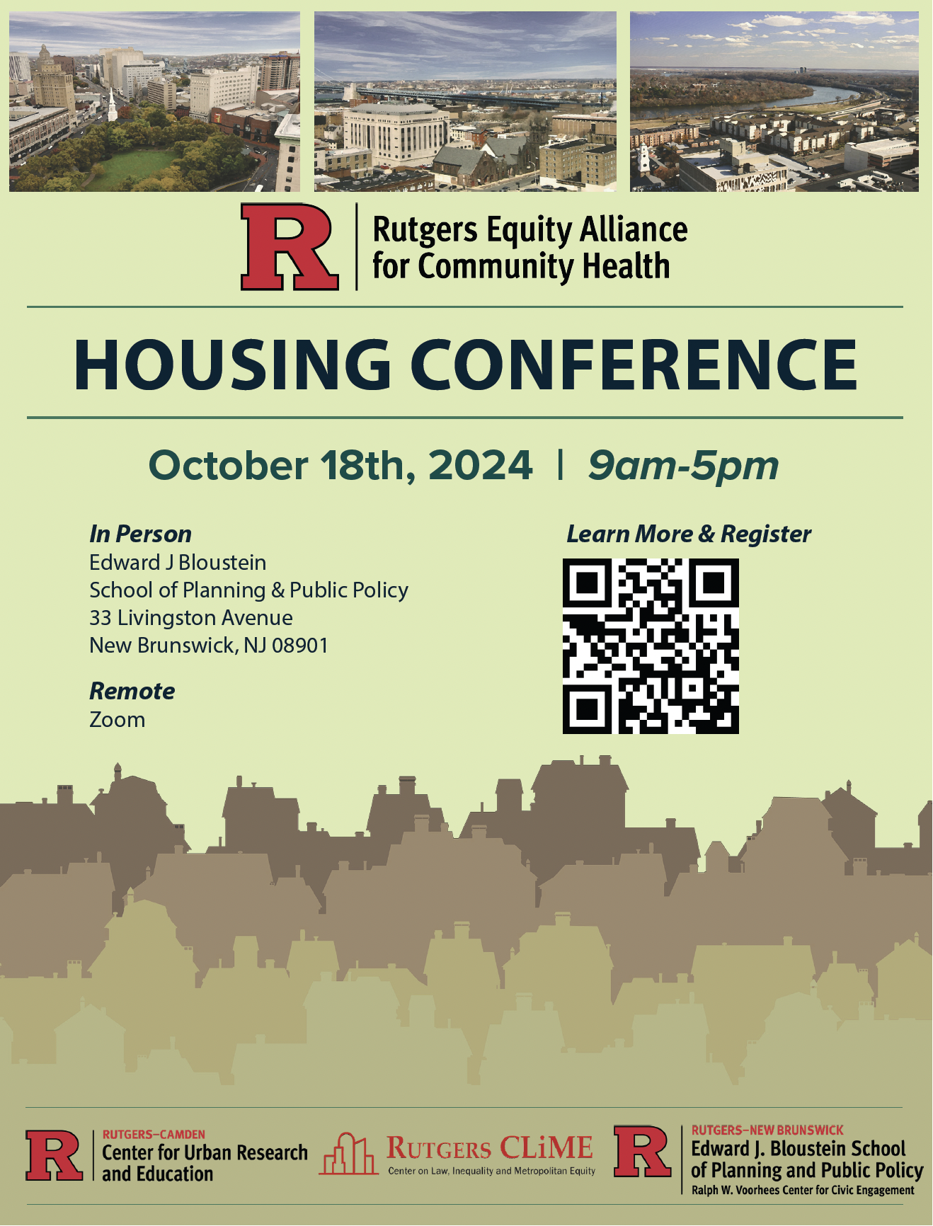 Housing Conference Screenshot Voorhees Center community engaged research