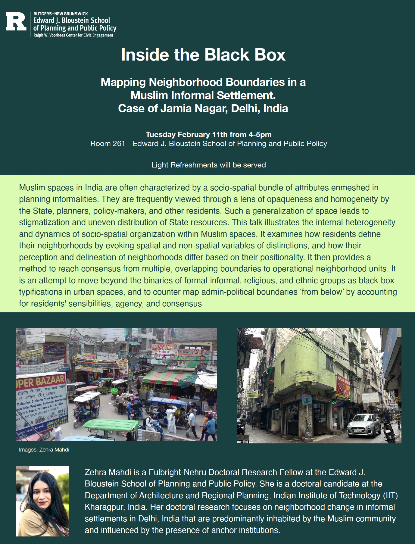 Zehra Mahdi RWV Center Voorhees Civic Engagement