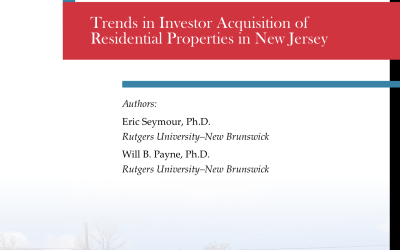 Report Release: Trends in Investor Acquisition of Residential Properties in New Jersey